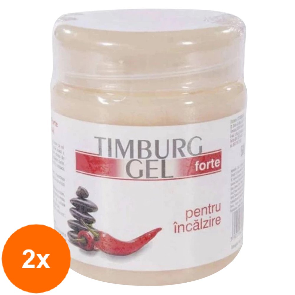 Set 2 x 500 ml Gel pentru Masaj cu Efect de Incalzire Timburg Gel Forte