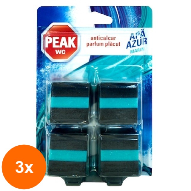 Set 3 x 4 Odorizante Peak Wc Azur