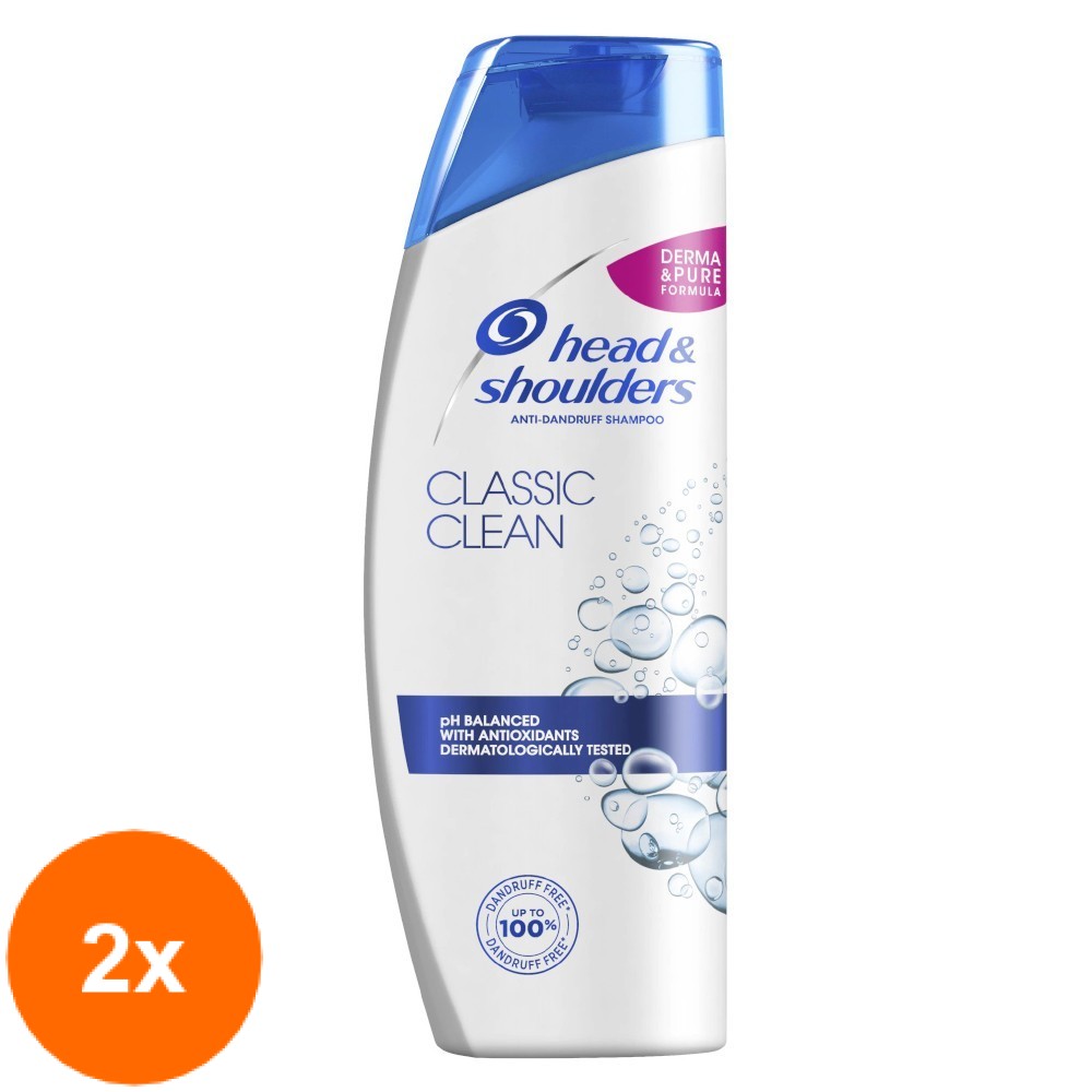 Set Sampon Head & Shoulders Classic Clean, 2 Bucati x 360 ml