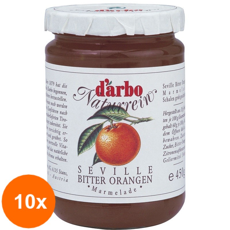 Set 10 x Marmelada Portocale Darbo 450g