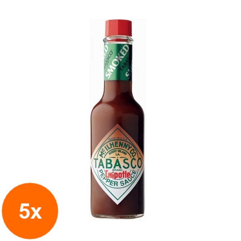 Set 5 x Chipotle Sos Ardei Rosu Tabasco 150 ml