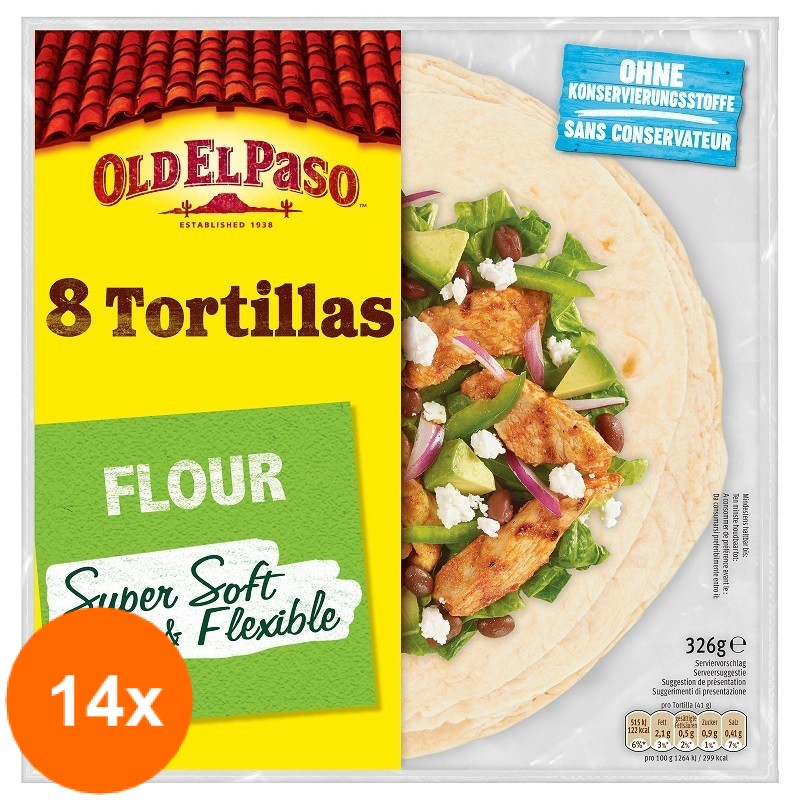 Set 14 x Tortillas Old El Paso 8 buc 326g