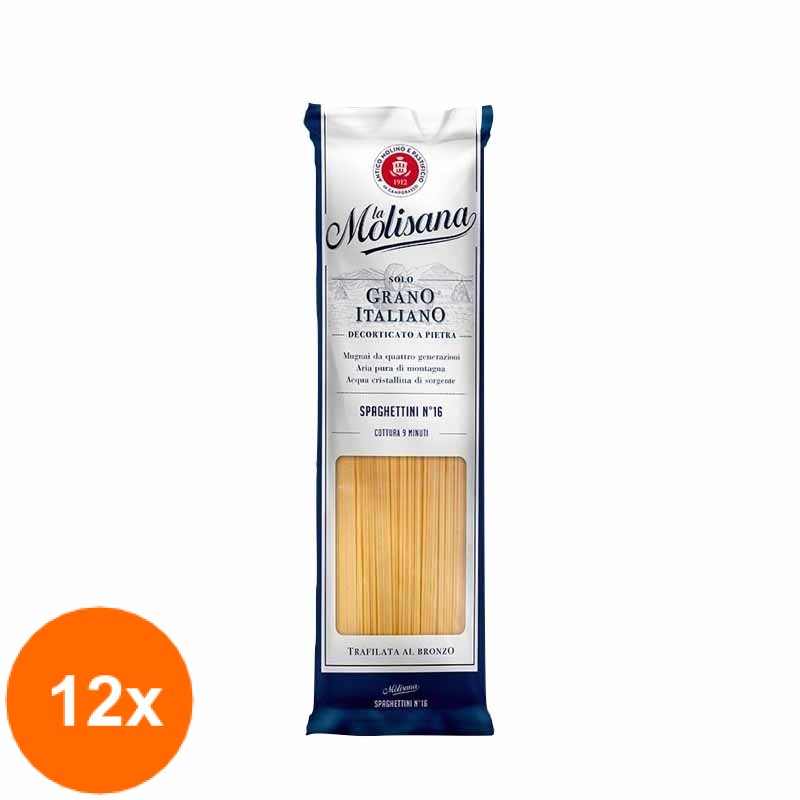 Set 12 x Paste Spaghete La Molisana No16 1kg