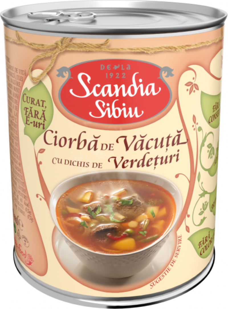 Set 2 x Ciorba de Vacuta cu Dichis de Verdeturi, Scandia Sibiu, 400 g