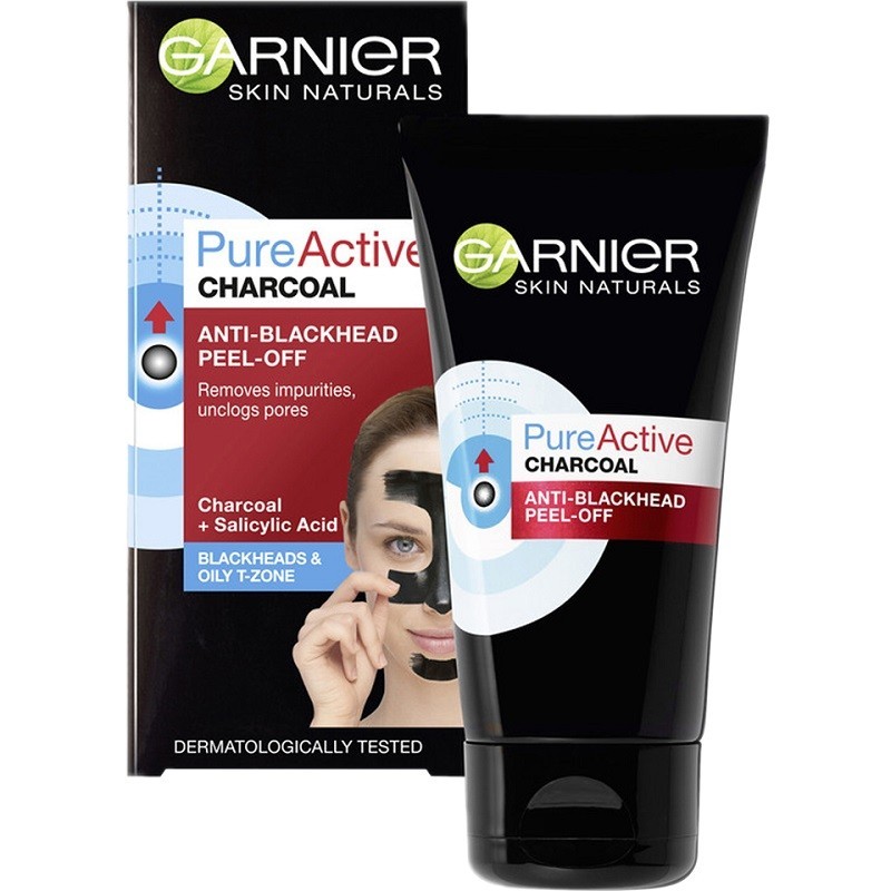 Set 2 x Masca Pure Active Charcoal Peel Off Garnier Skin Naturals 50ml