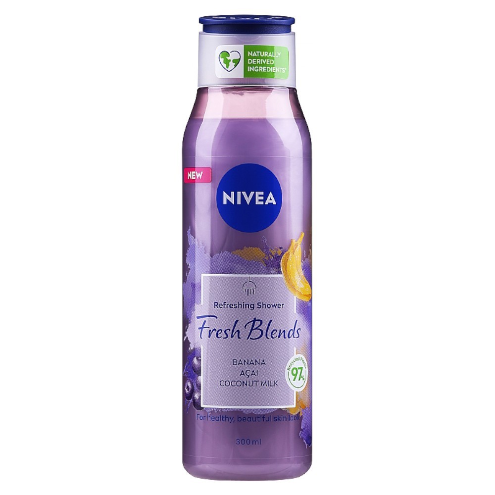 Set 2 x Gel de Dus Nivea Fresh Blends, cu Banana, 300 ml