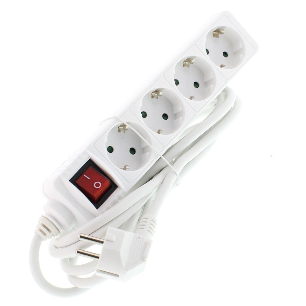 Prelungitor Electric cu Intrerupator, 4 Prize, Sectiune Cablu 3 x 1.5mm2, Lungime 3 m, Well