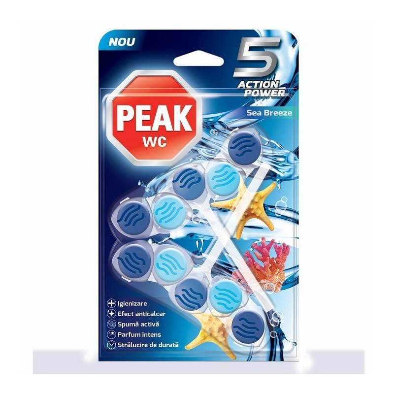 Set 3 x Odorizant Wc Peak 5Action Sea Breeze 2 x 50 g