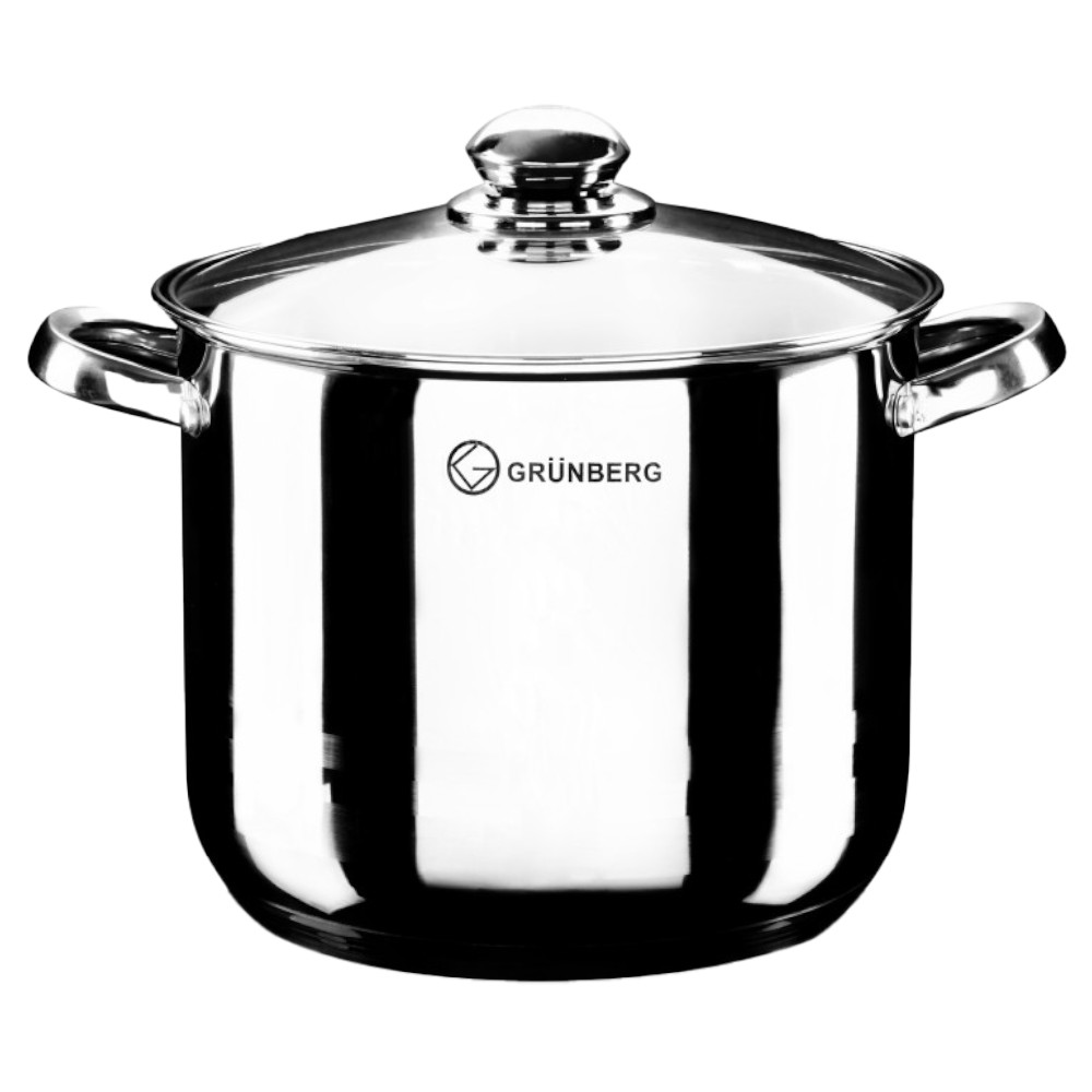 Oala din Inox cu Capac din Sticla, 11 l , Grunberg Gr2126