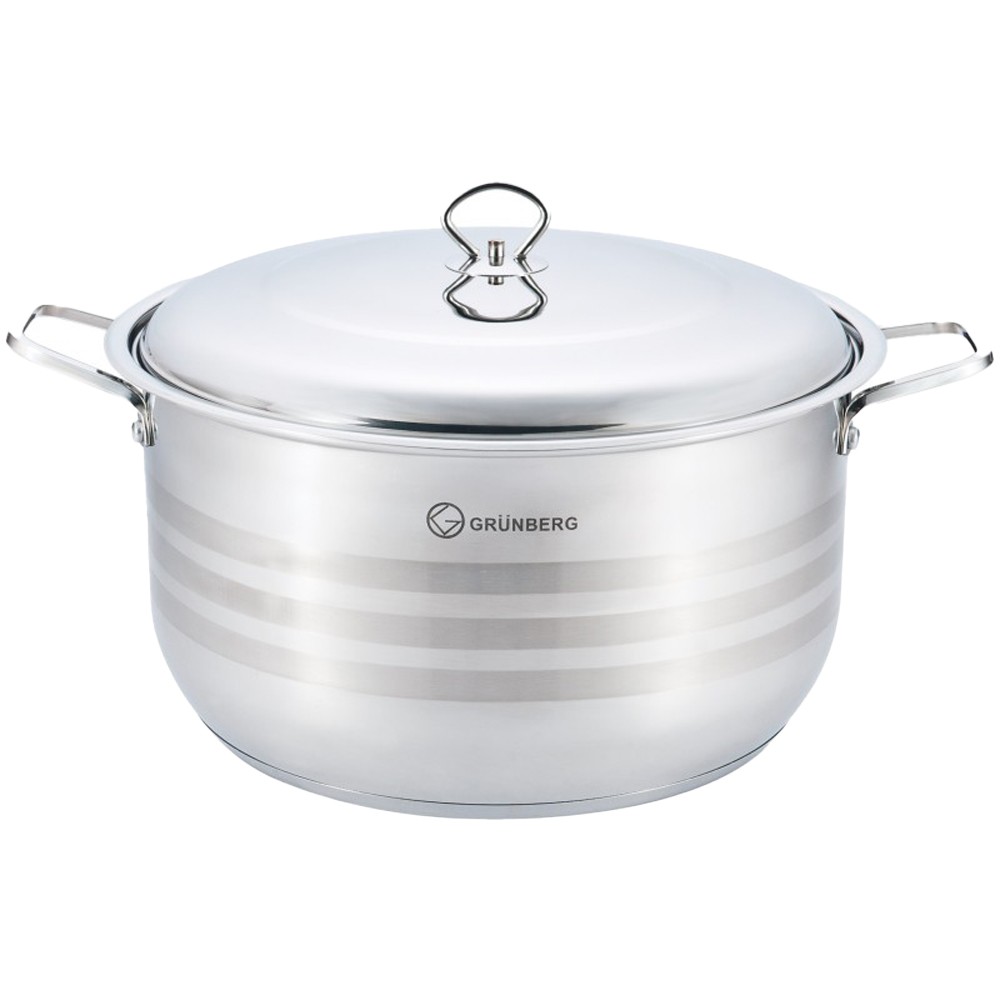 Cratita cu Capac din Inox, 34 Cm, 16 l , Grunberg Gr8134