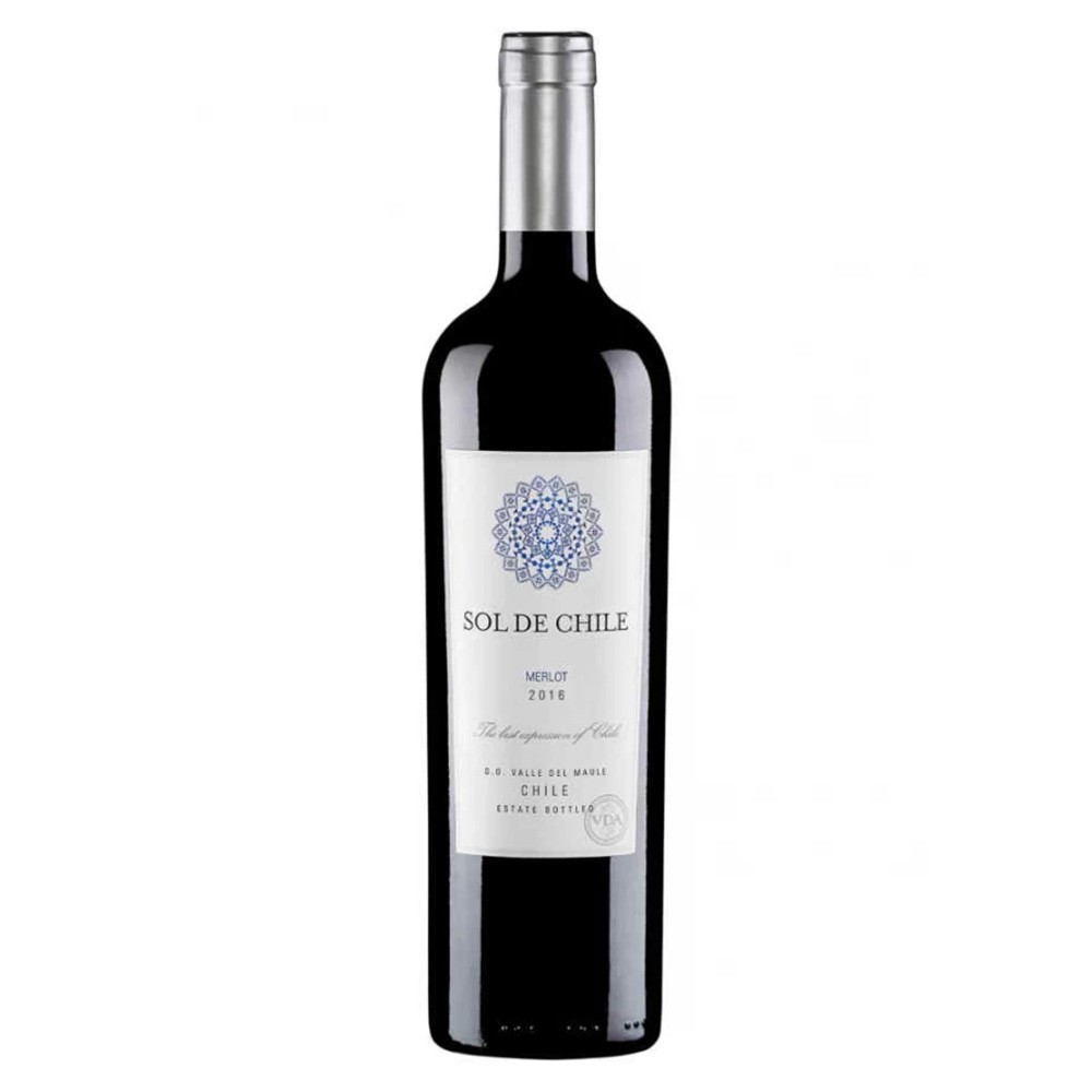 Set 7 x Vin Rosu Sol De Chile Merlot, Sec, 0.75 l