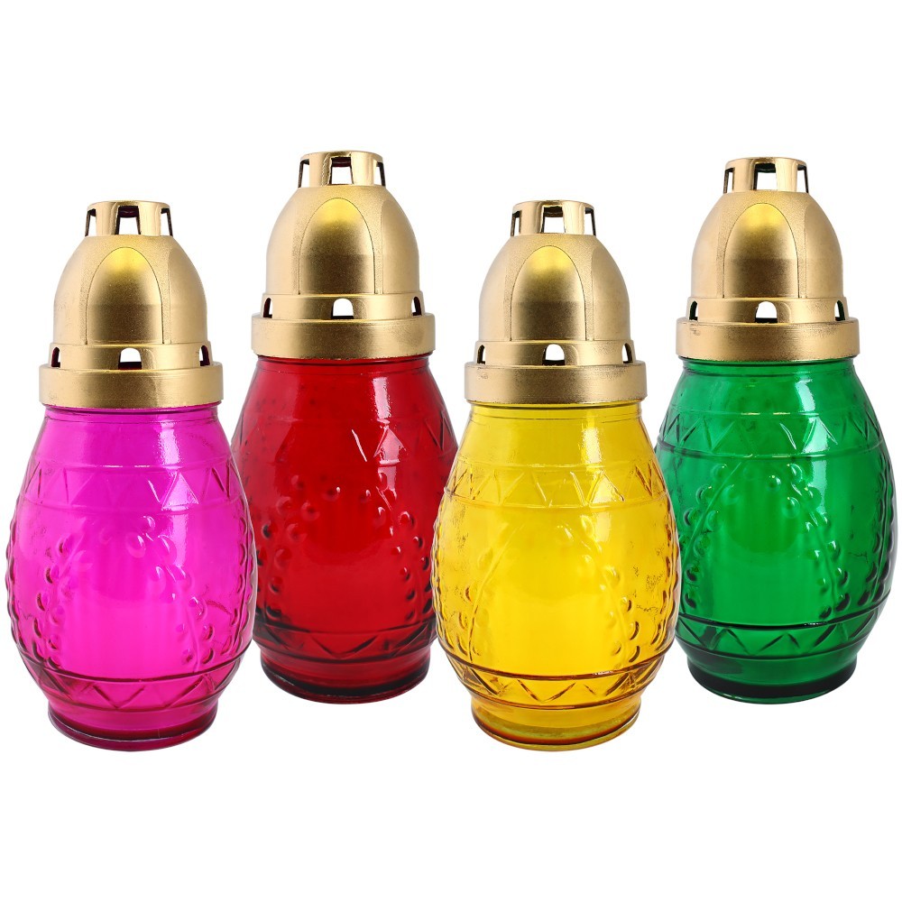 Set 5 x Candela din Sticla cu Ou, fara Parfum