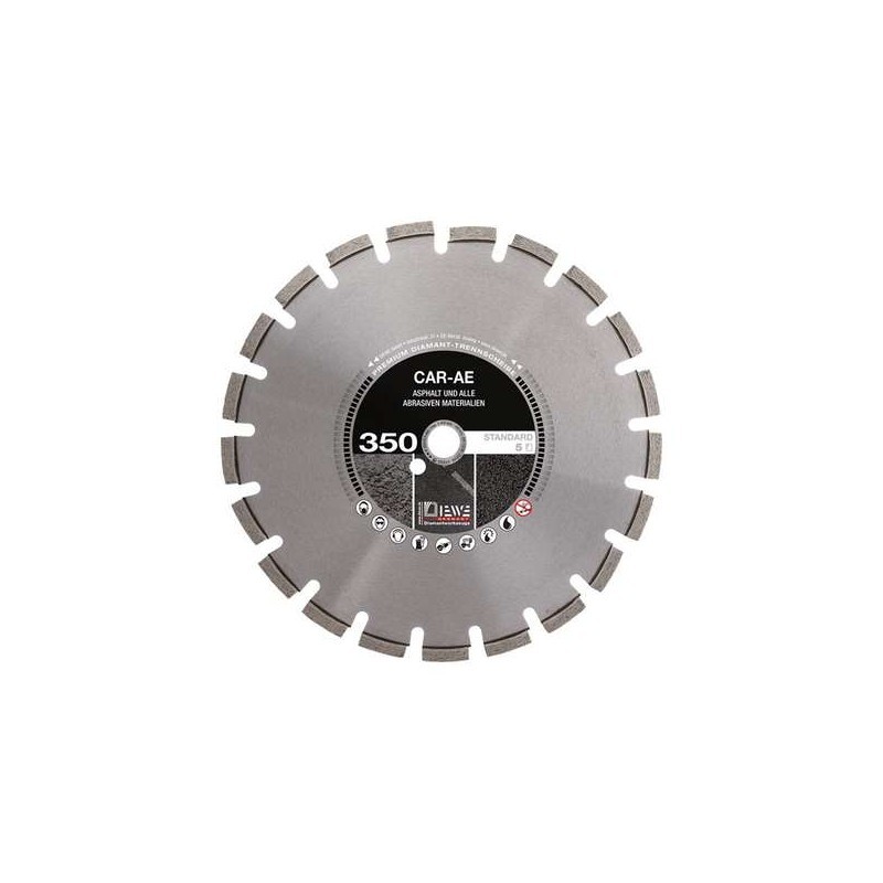 Disc Diamantat, CARAE10, Diametru de 350 x 25.4 mm, pentru Asfalt, Materiale Abrazive, Diewe