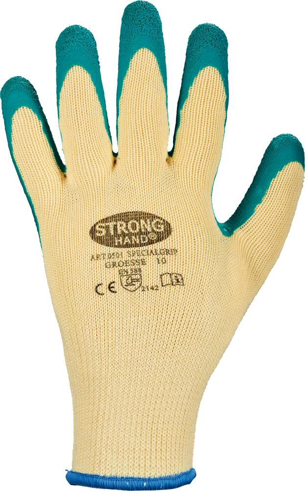 Manusi Special Grip, Cauciuc, Verde, Marimea 10, Stronghand