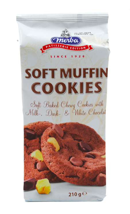 Set 6 x Cookies Soft Muffin Merba 210g