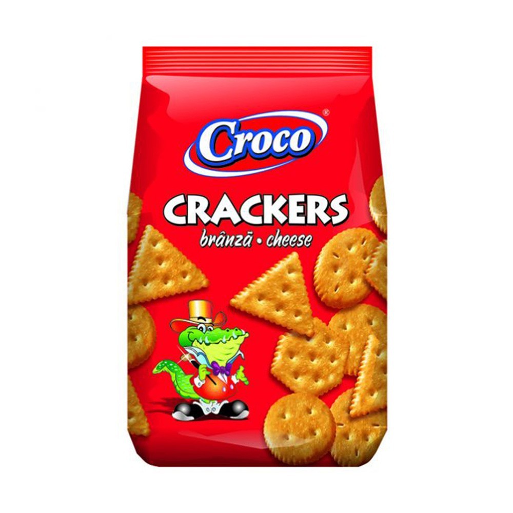 Set 12 x Biscuiti cu Branza Croco Crackers, 100 g