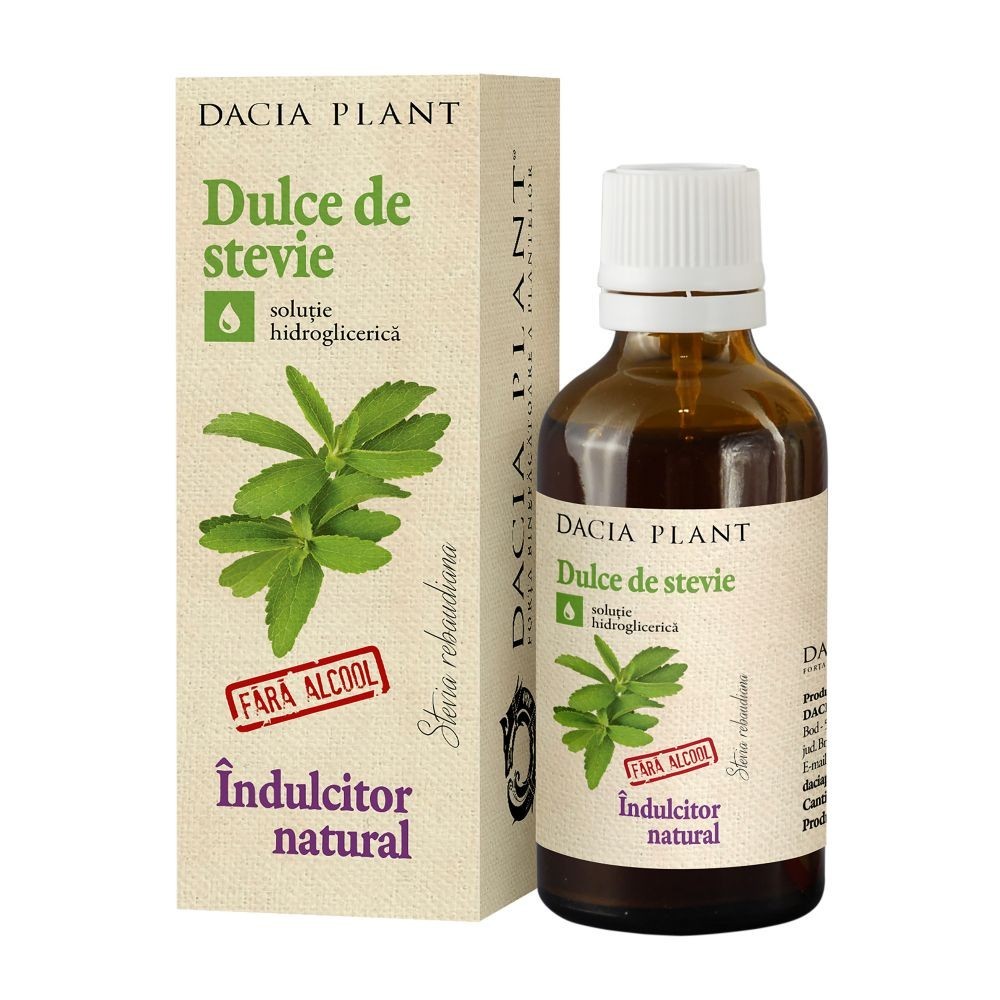 Set 2 x Indulcitor Natural Dulce de Stevie, Dacia Plant, 50 ml