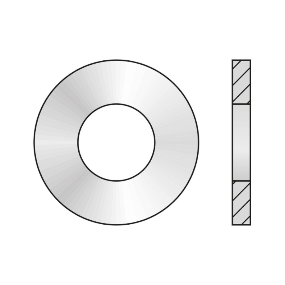 Saiba Plata Forma "a" DIN 125, Inox A2