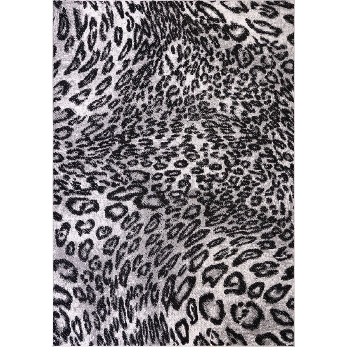 Covor Dreptunghiular Gri, Model Leopard, 80 cm x 150 cm, 11066