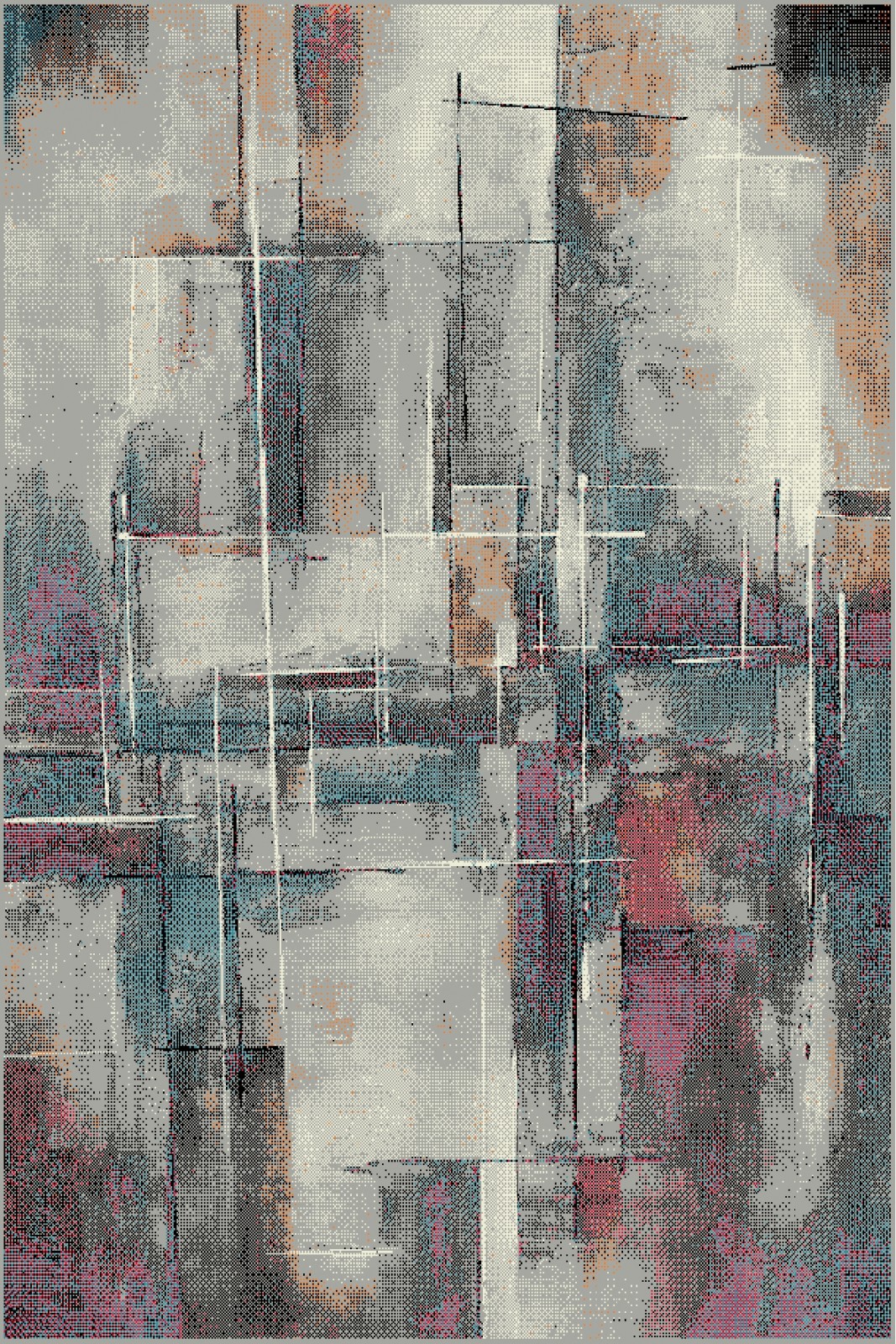 Covor Dreptunghiular, 200 x 300 cm, Gri, Abstract, Kolibri 11023