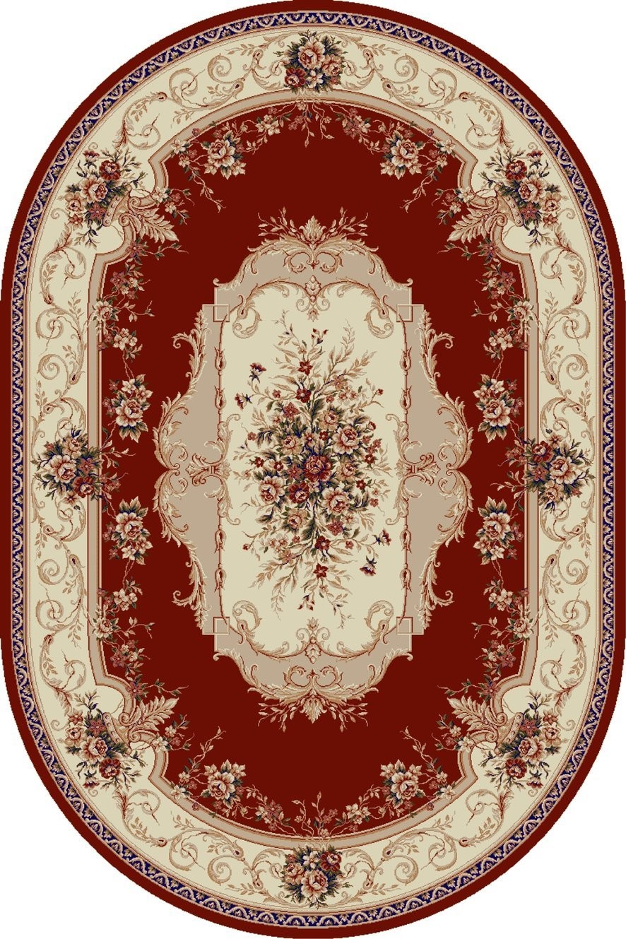 Covor Oval, 200 x 300 cm, Rosu, Lotos 507