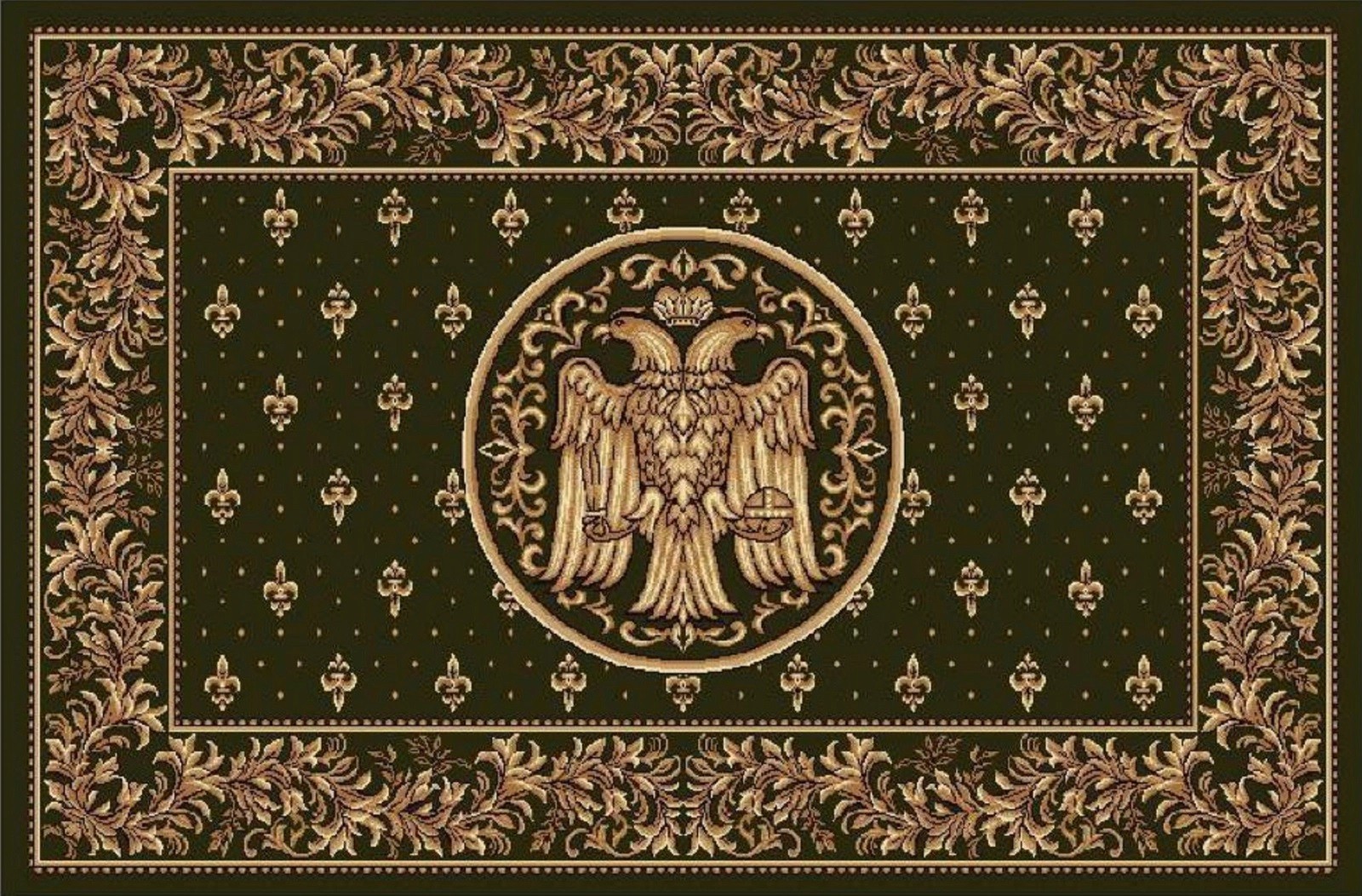 Covor Bisericesc Dreptunghiular, 100 x 200 cm, Verde, Lotos 15077/310