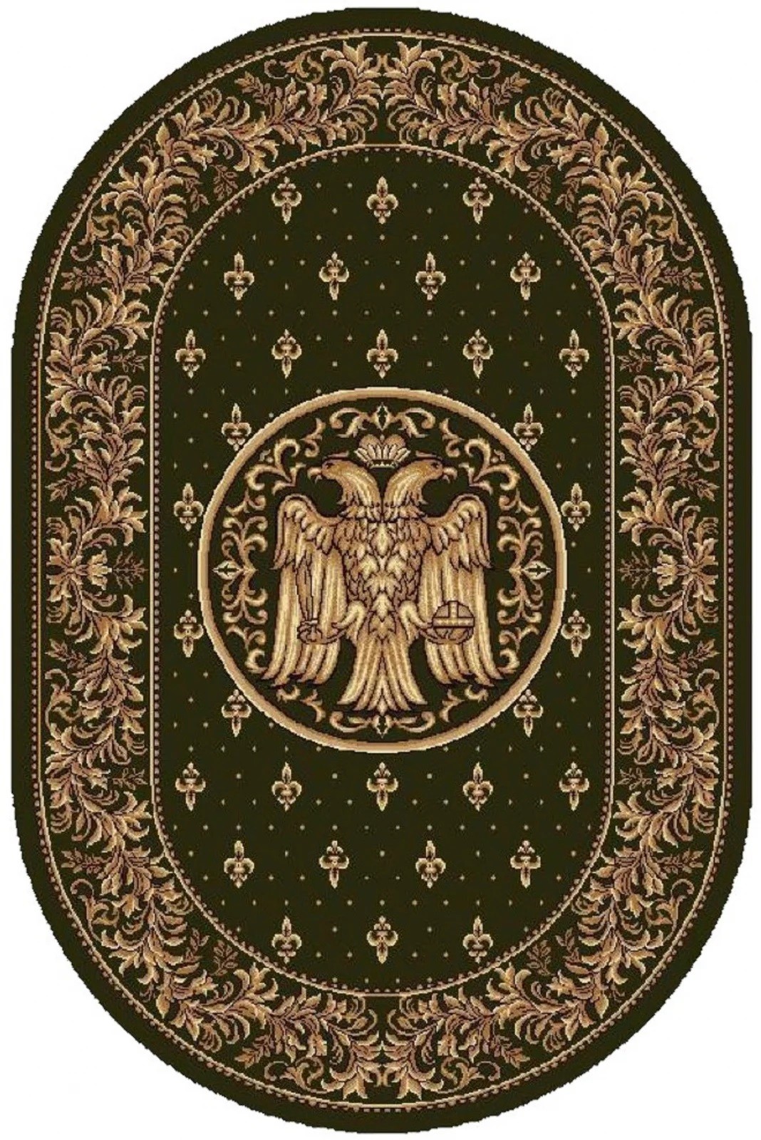 Covor Bisericesc Oval, 80 x 150 cm, Verde, Lotos 15032/210
