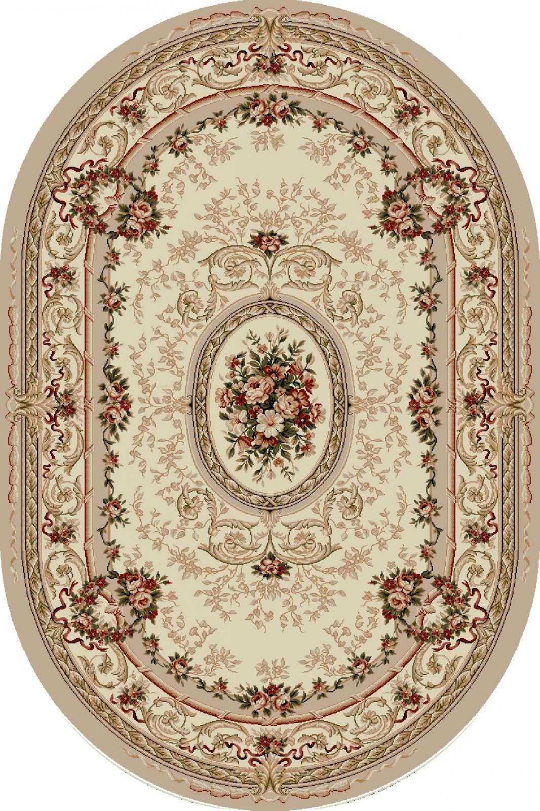 Covor Oval, 150 x 230 cm, Crem, Lotos 568
