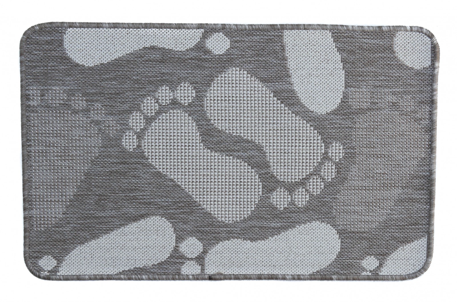 Covor Dreptunghiular pentru Usa de Intrare, Maro / Bej, 50 x 80 cm, Antiderapant, Flex 19614/111