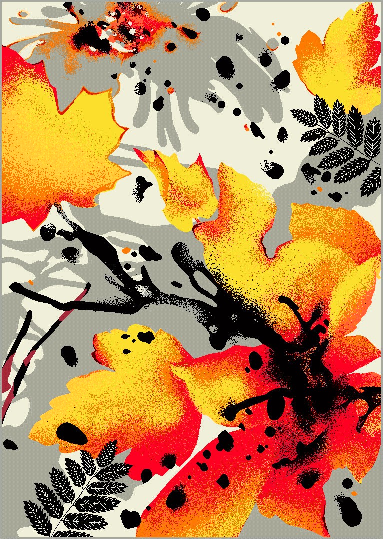 Covor Dreptunghiular, 120 x 170 cm, Multicolor, Kolibri Frunze Aurii 11186