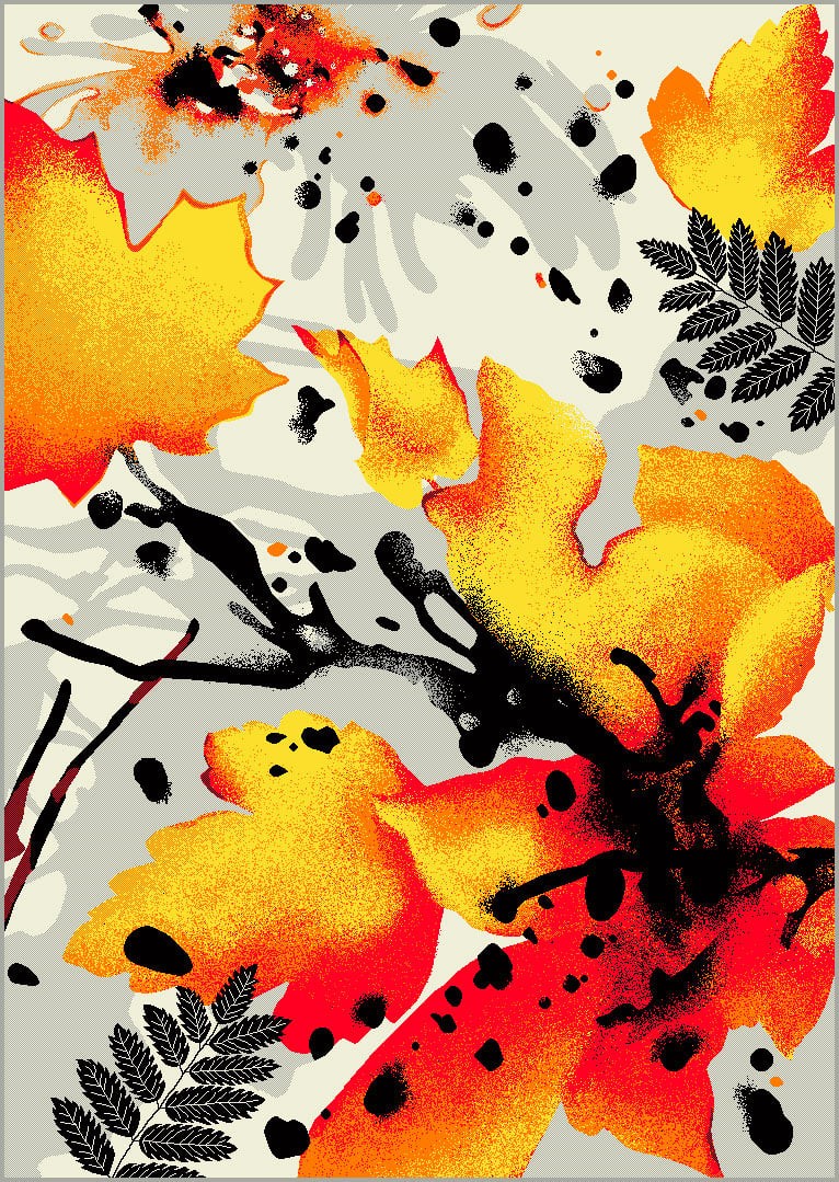 Covor Dreptunghiular, 160 x 230 cm, Multicolor, Kolibri Frunze Aurii 11186