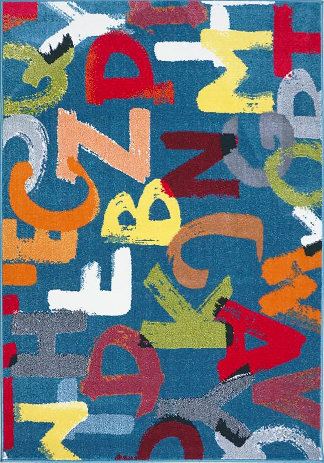 Covor Dreptunghiular pentru Copii, 120 x 170 cm, Multicolor, Kolibri Litere 11343/140