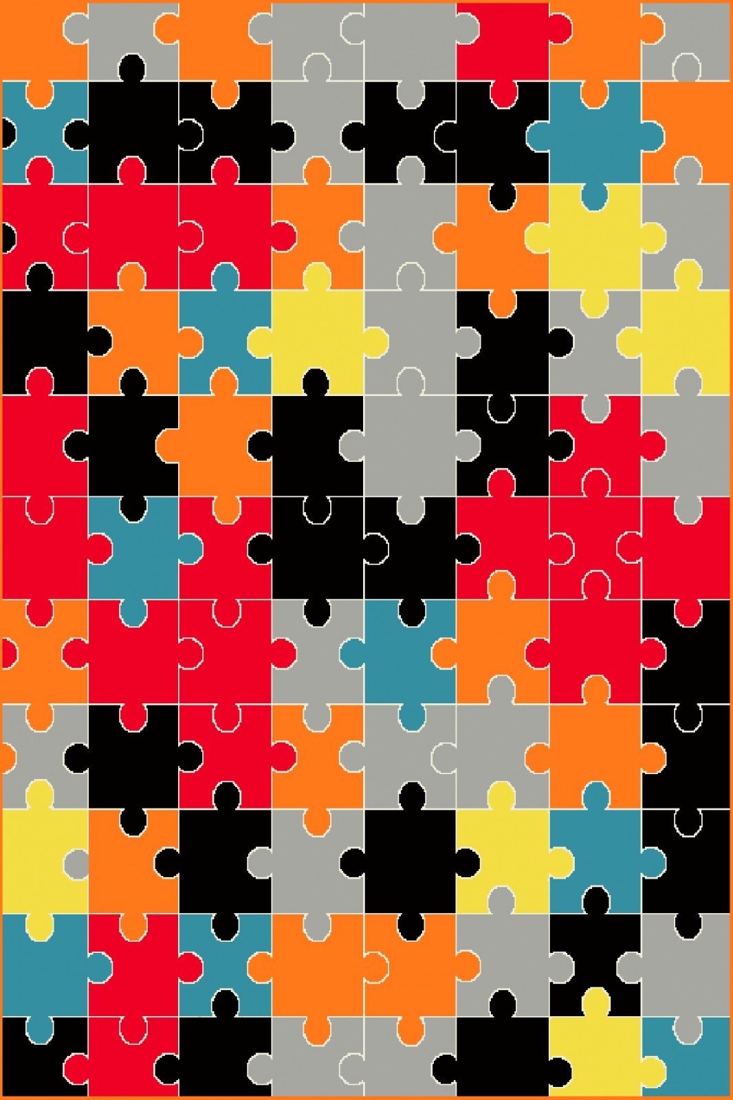 Covor Dreptunghiular, 160 x 230, Multicolor, Kolibri Model Puzzle 11360-186