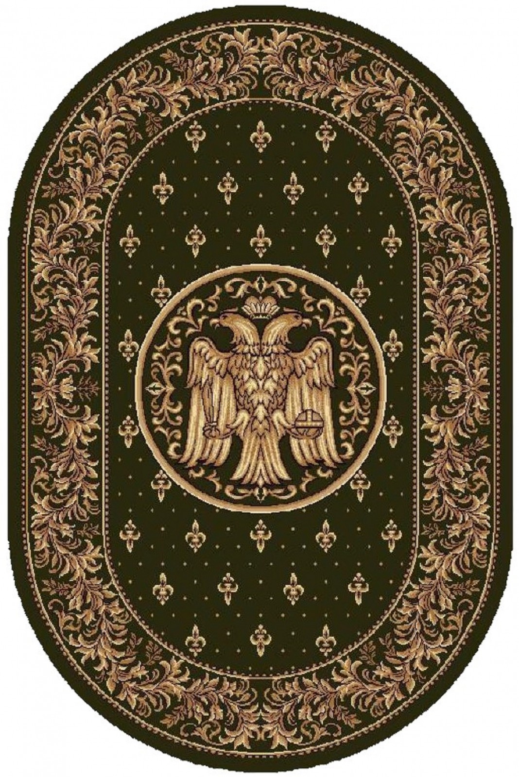 Covor Bisericesc Oval, 150 x 230 cm, Verde, Lotos 15032