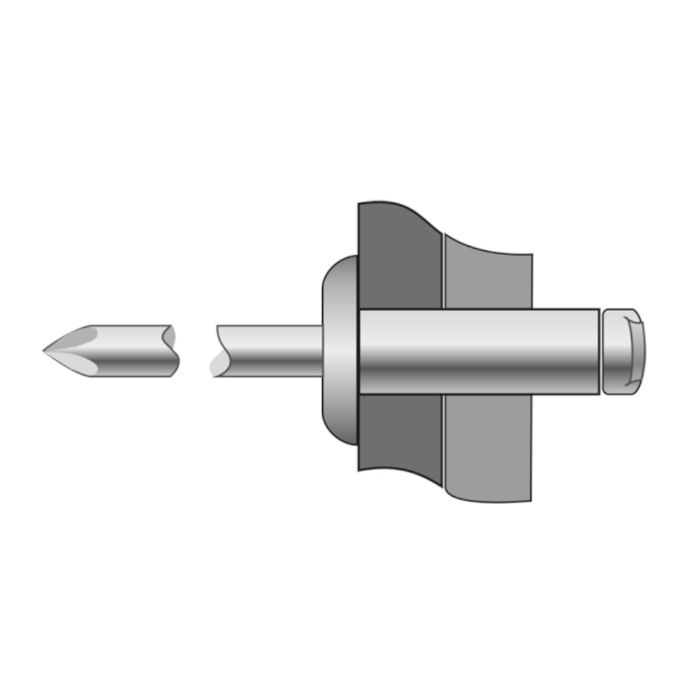 Pop-nituri Standard Cap Bombat Aluminiu Otel-2.4 X 4