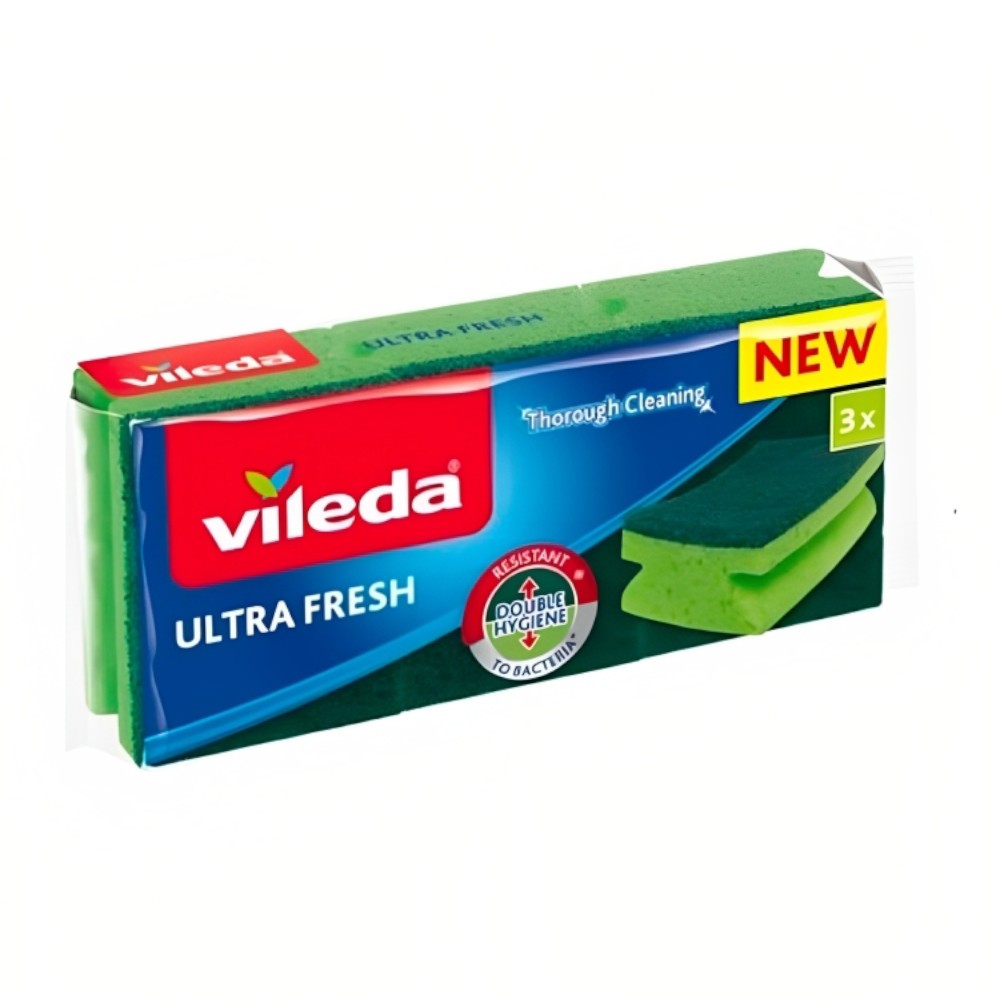 Burete de Vase Vileda, Ultra Fresh, cu Prindere, 3 Bucati