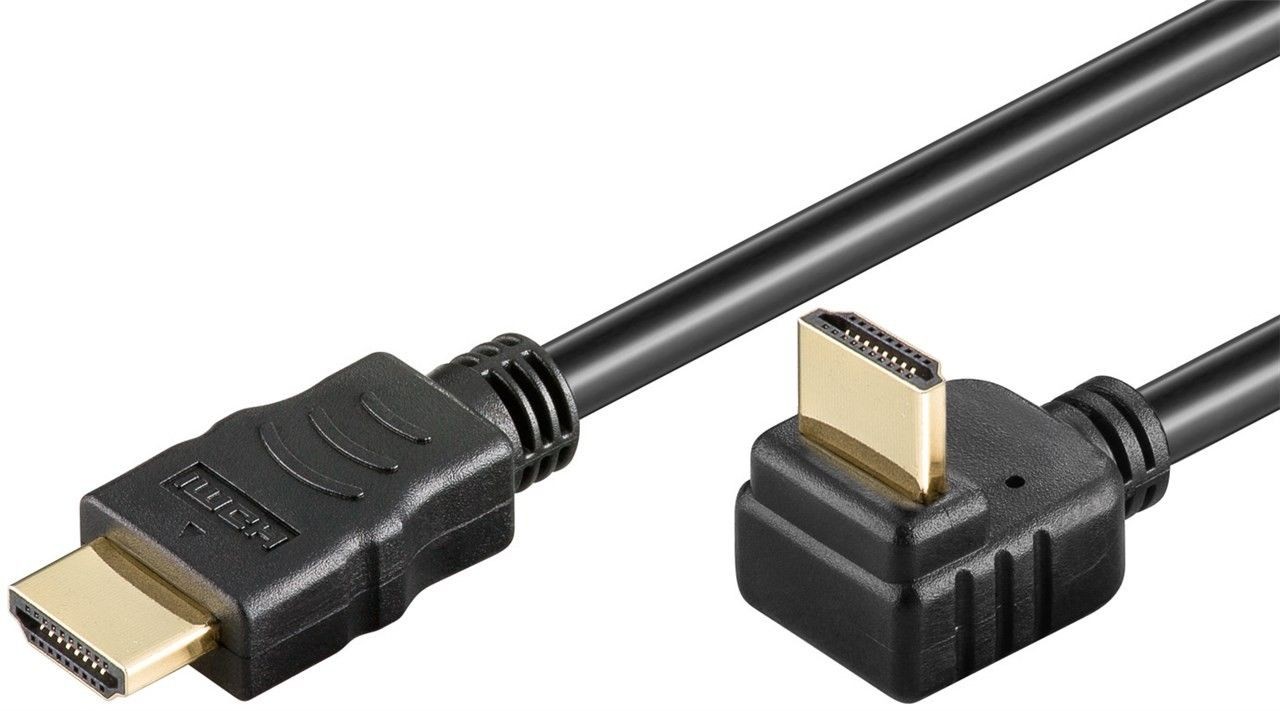 Cablu HDMI High Speed, Ethernet 90° 3m, 4K 30Hz, Goobay