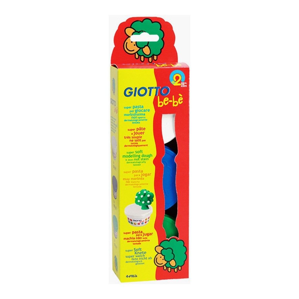 Set Plastilina Colorata Giotto Bebe, Galben, Albastru, Rosu