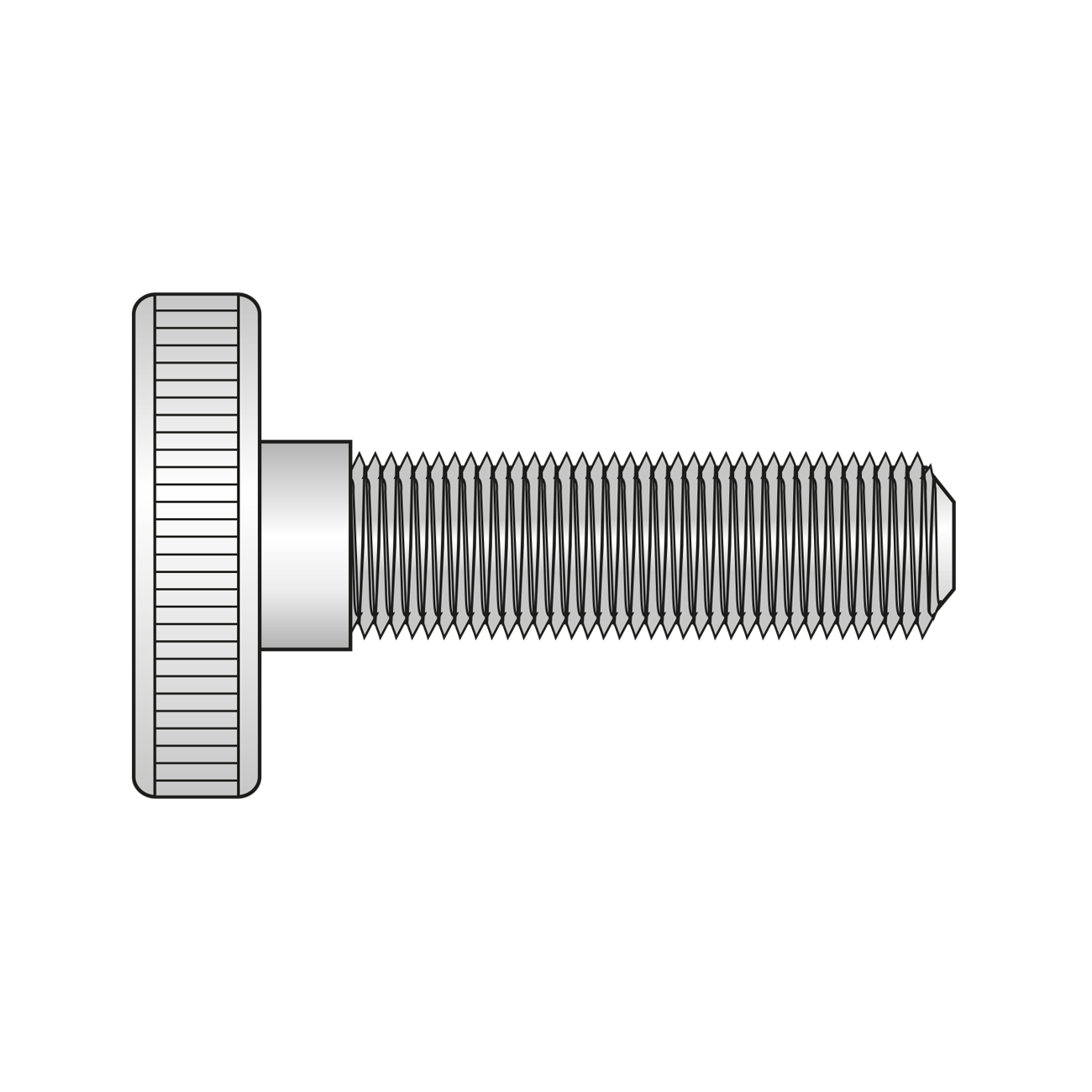 Surub Randalinat 653 Otel Gr.5.8-M6 X 25