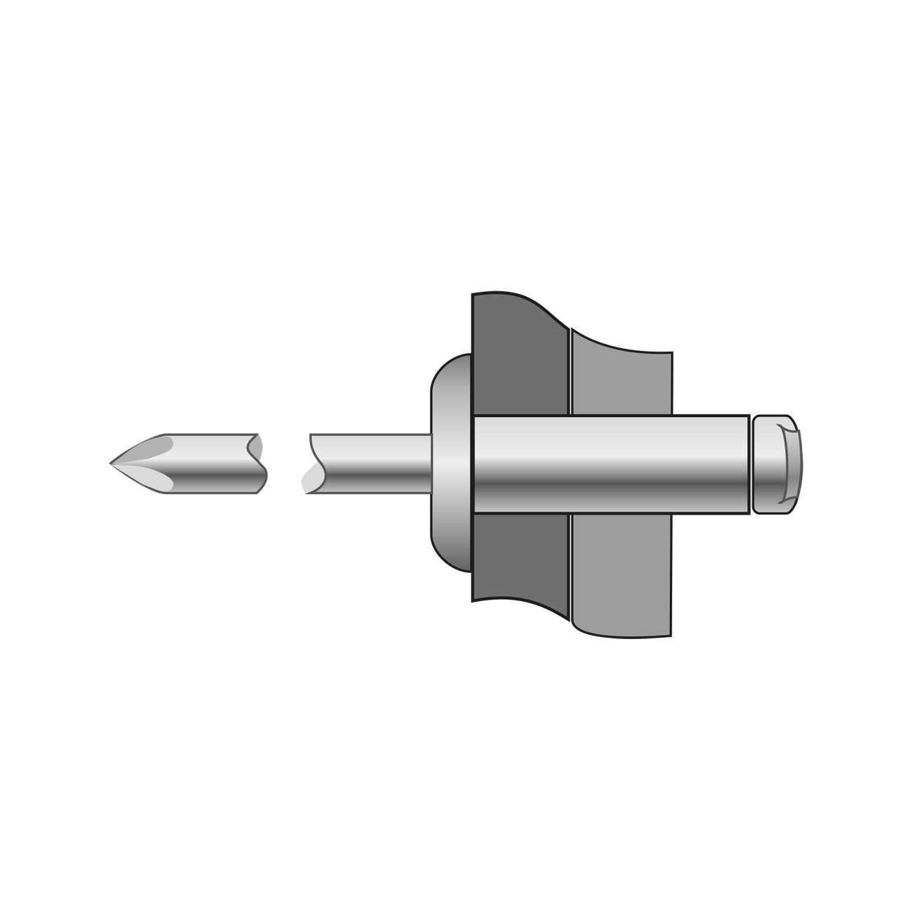 Pop-nituri Tubulare Cap Bombat Aluminiu Otel-5 X 45