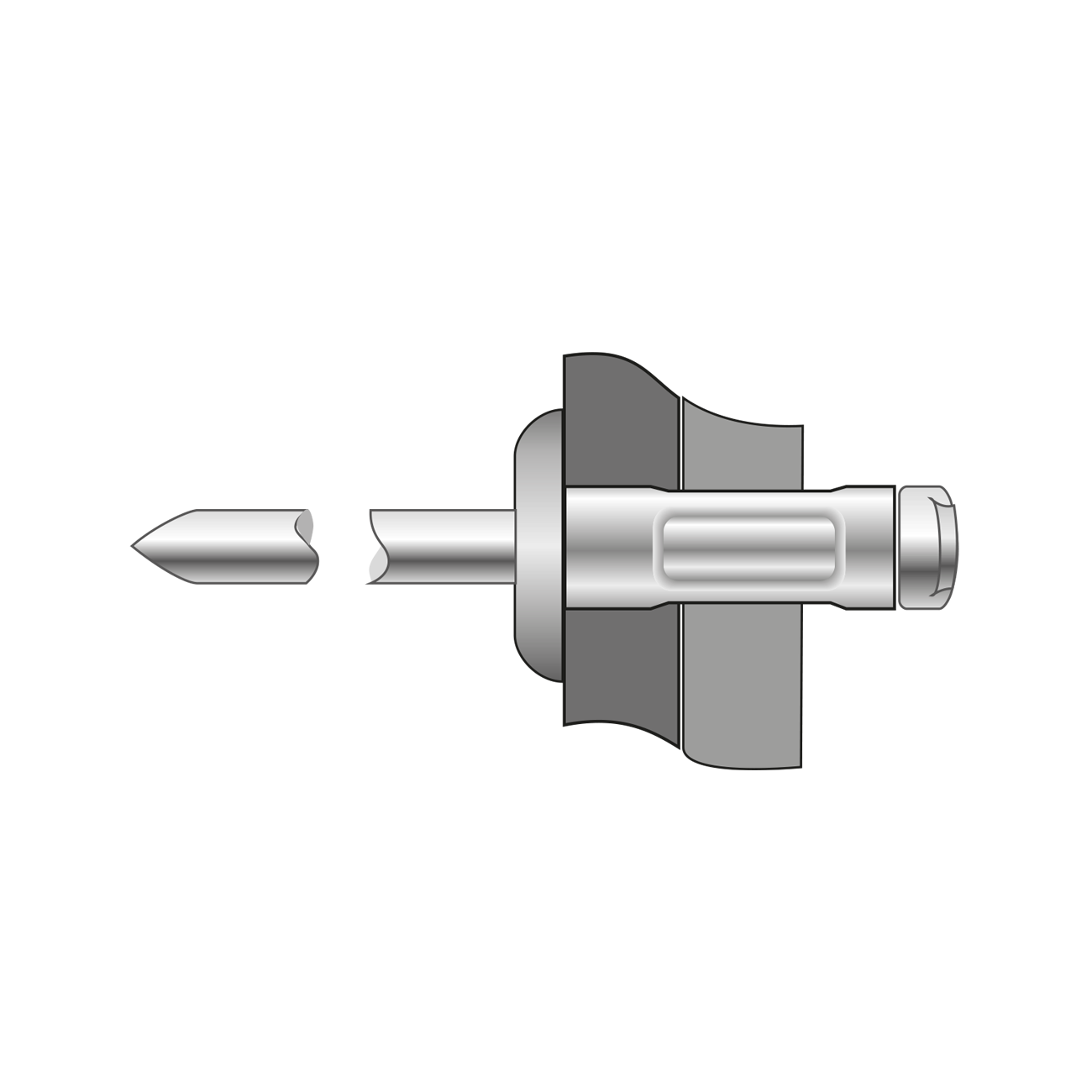 Pop-nituri Multigrip Cap Bombat Aluminiu Otel-3.2 X 11