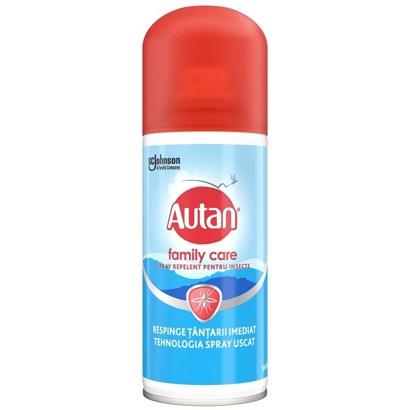 Spray Uscat Impotriva Tantarilor Autan Family Care 100 ml