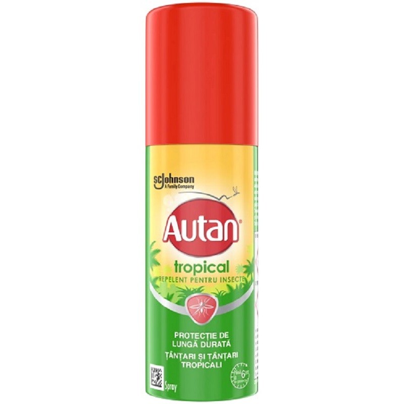 Spray Anti-Intepaturi Insecte Autan Mini Tropical 50 ml