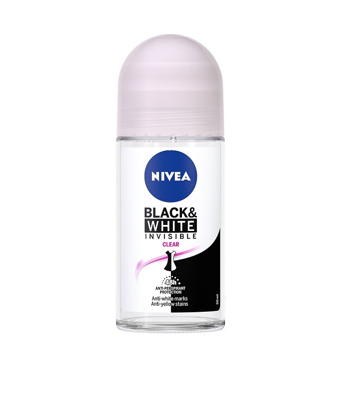 Deodorant Roll-On Invisible Black & White Clear Nivea Deo 50ml