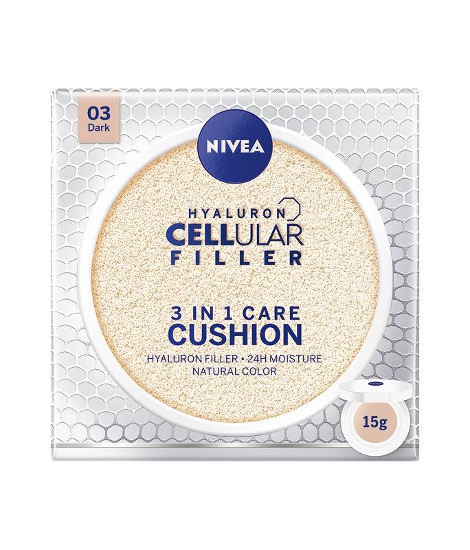 Fond de Ten Nivea Hyaluron Cellular Filler 3-in-1 Care Cushion 03 Dark, 15 g