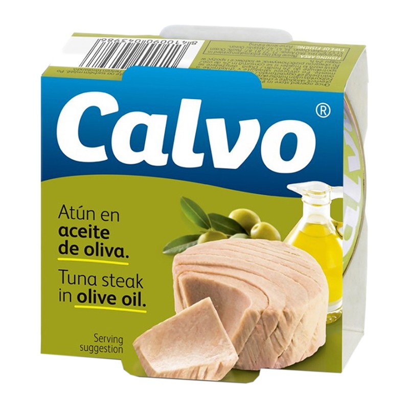 Ton in Ulei de Masline Bucati Calvo, 160 g