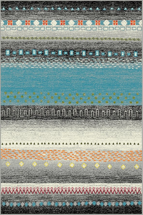 Covor Dreptunghiular, 80 x 150 cm, Multicolor, Kolibri Country 11165-194