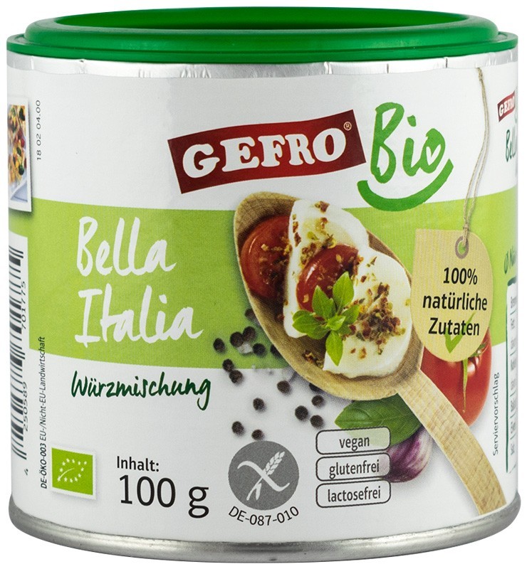Amestec Bio de Condimente „Bella Italia”, 100g Gefro