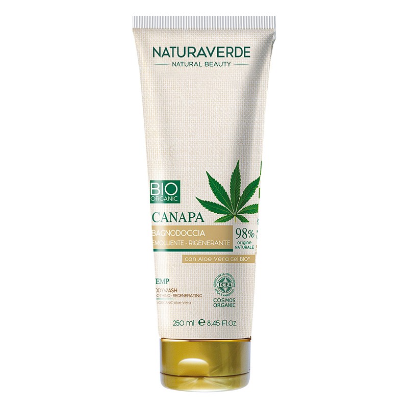 Gel de Dus Bio Naturaverde Hemp, Calmant si Regenerant, 250 ml