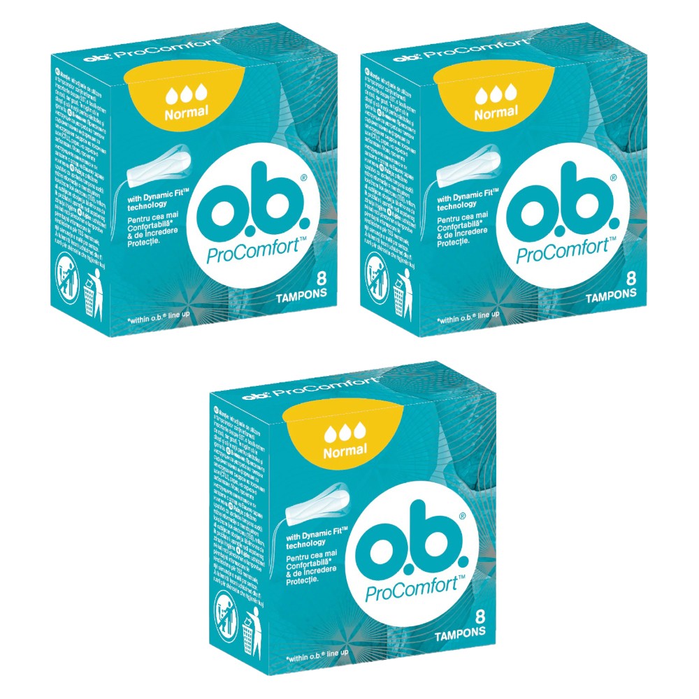 Tampoane OB Procomfort Normal x 8, 2+1 Gratis